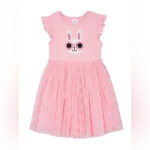 Way to Celebrate Pink Bunny Dress with Tulle Skirt size 2T